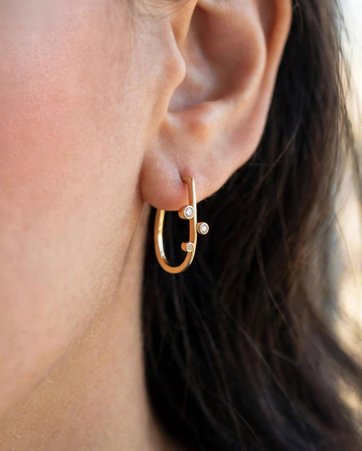 Canela Gold Hoop Earring