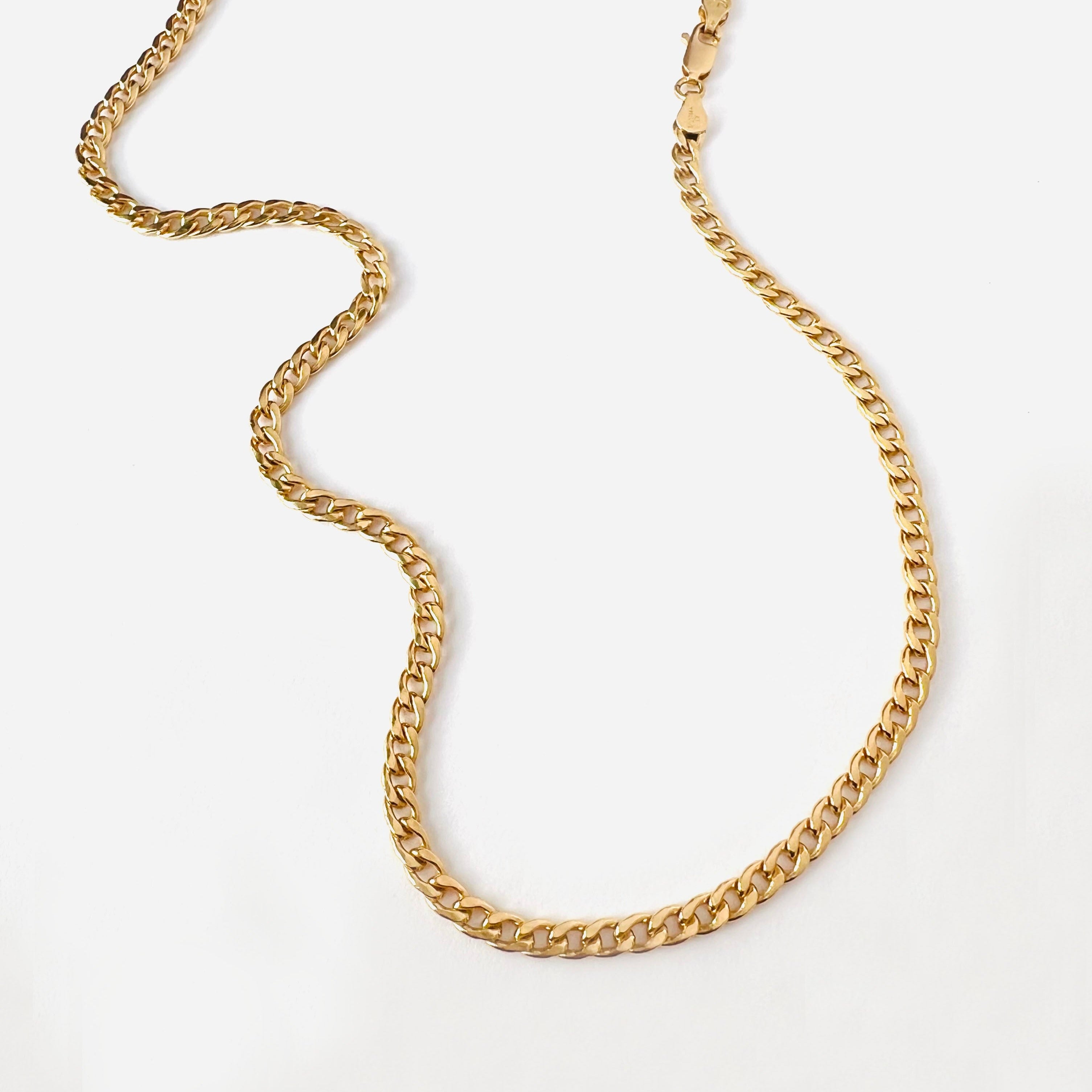 Gold Curb Chain made with recycled gold