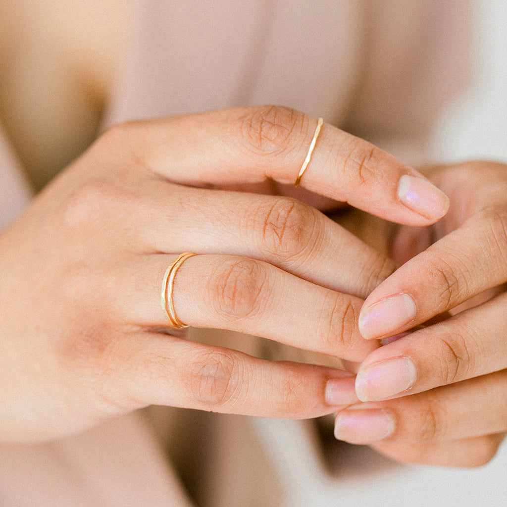 Be Light - Gold Stacking Rings - Set of 3