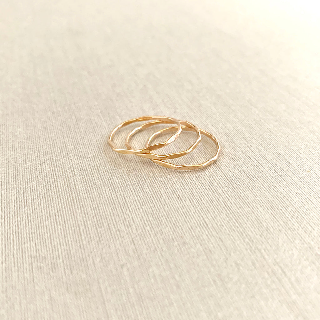 Be Light - Gold Stacking Rings - Set of 3