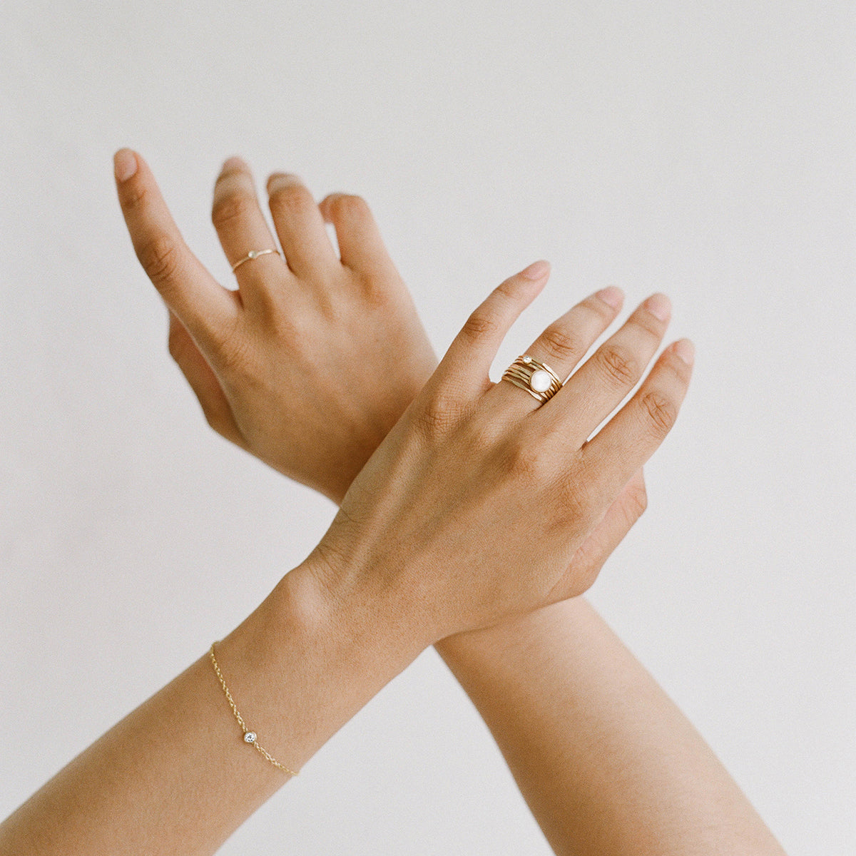 Modern 14k gold stacking rings for everyday