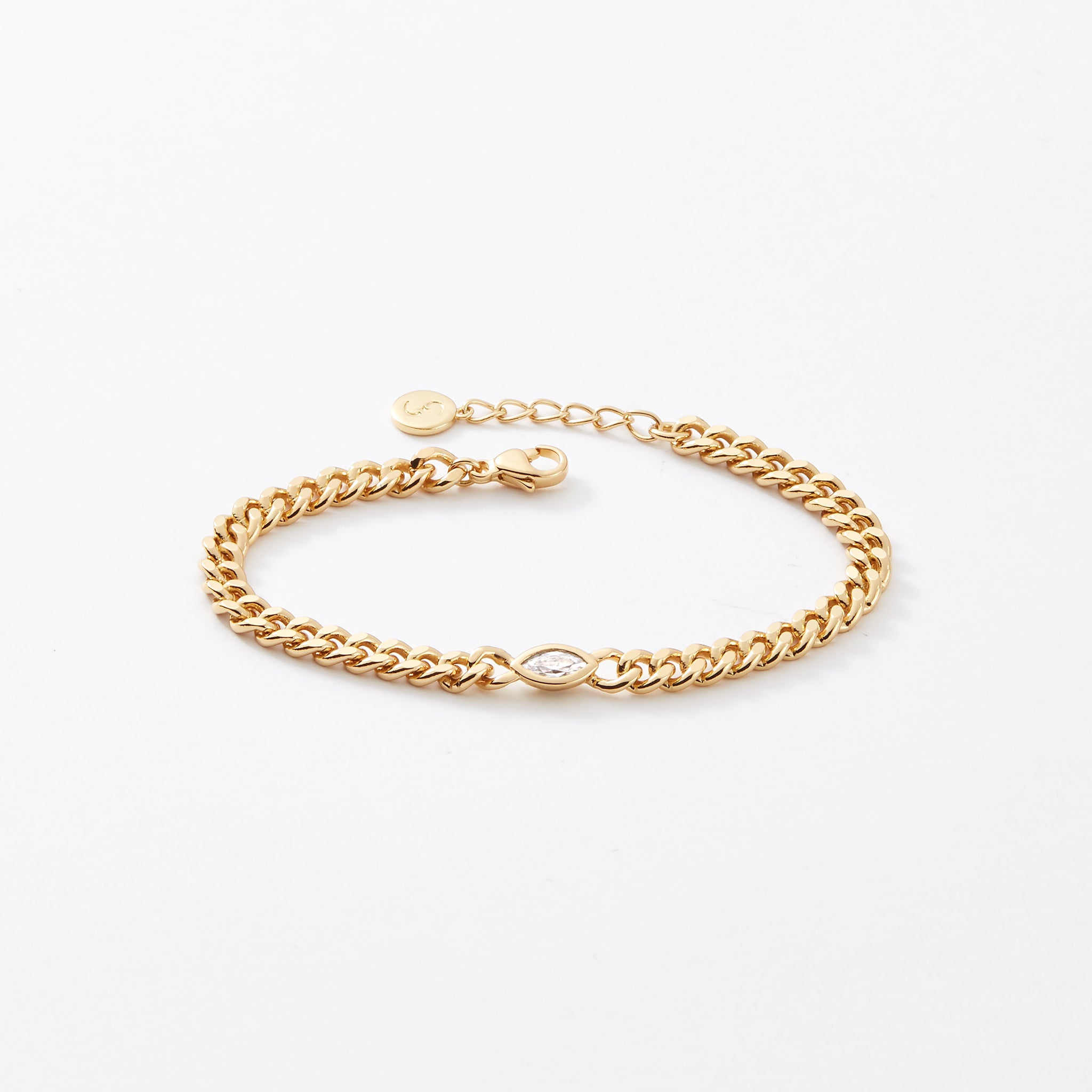 Cassia Curb Chain Bracelet - Pre-Order (Shipping Begins 9/28)