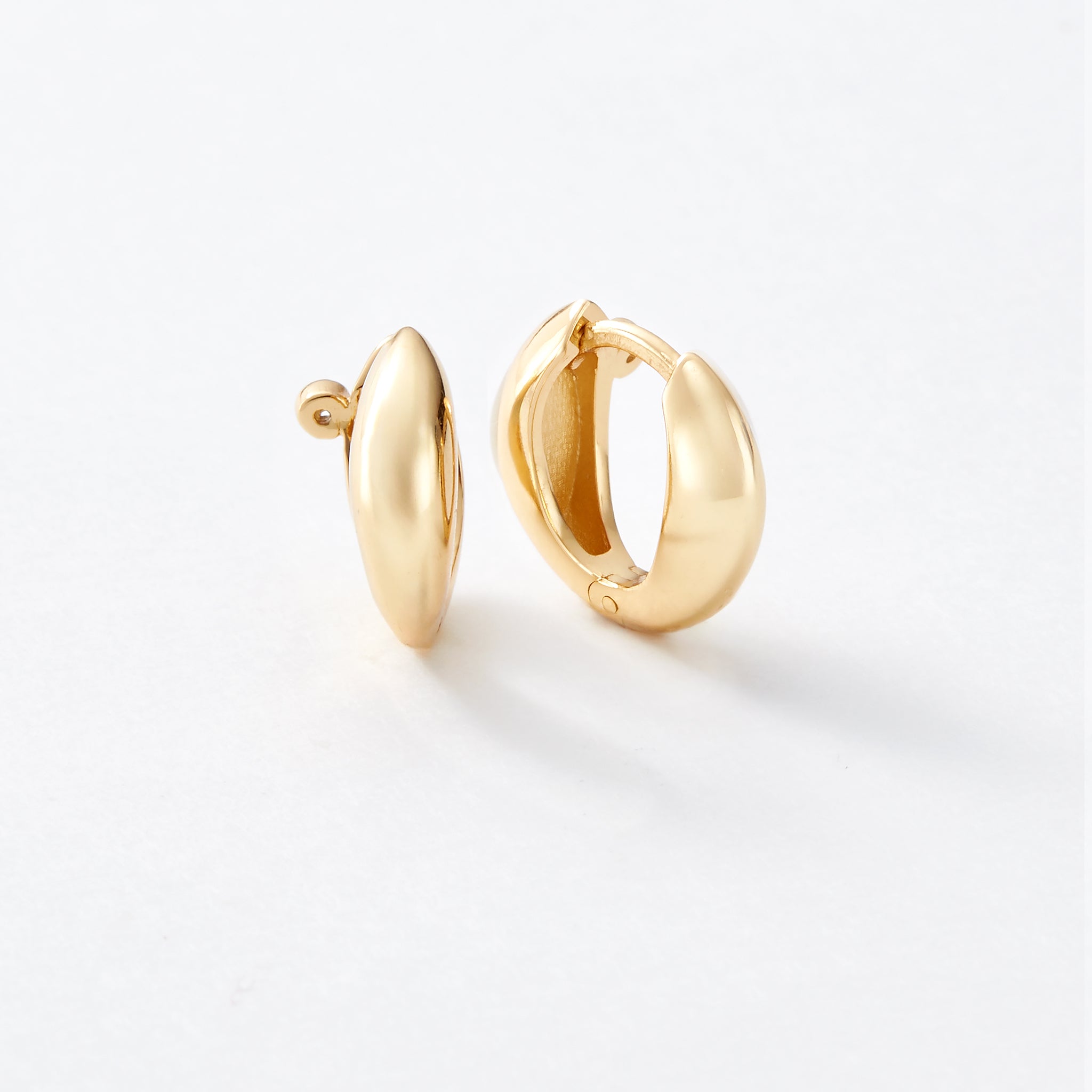 Iris Reversible Gold Huggie Hoops - Pre-Order (Shipping Begins 9/28)