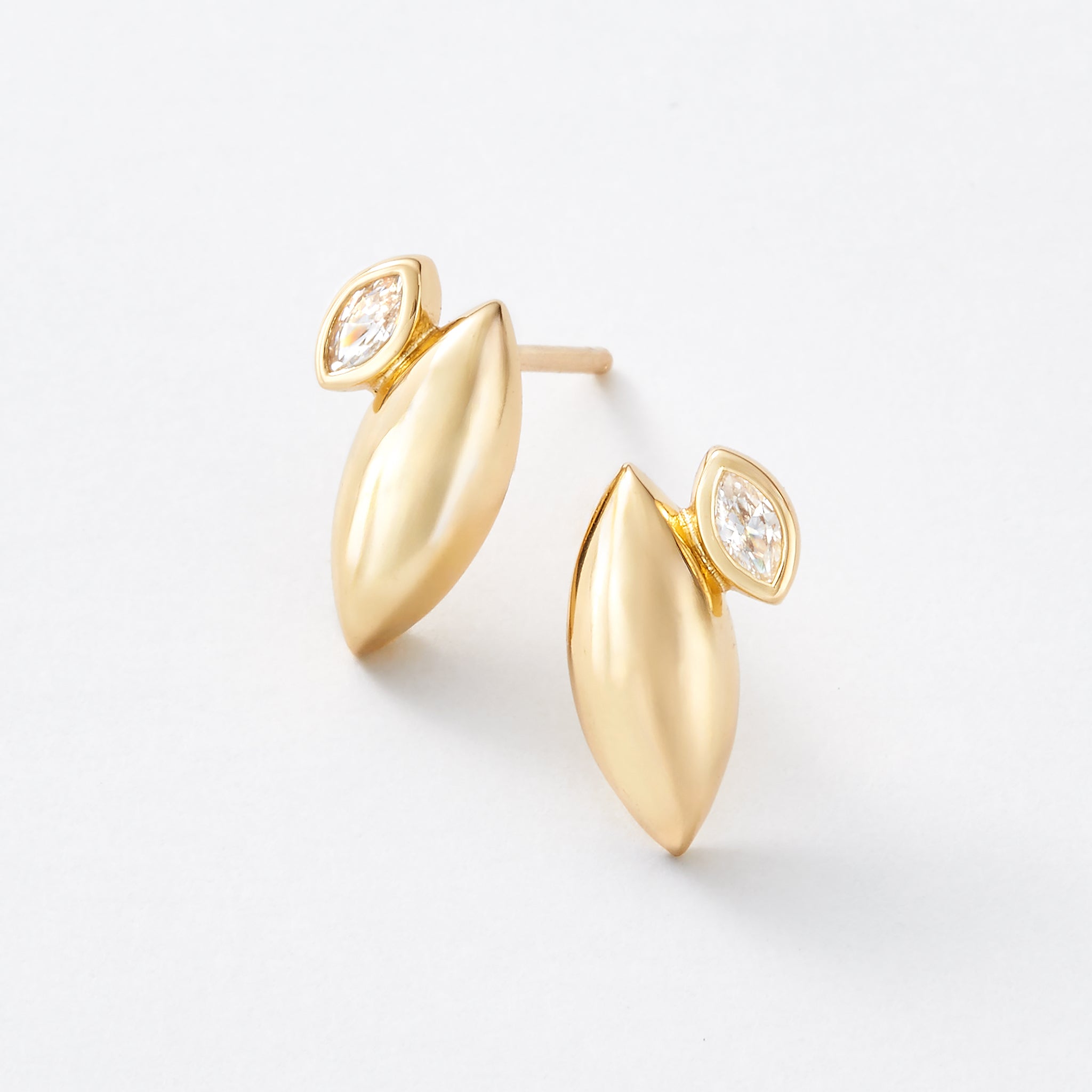 Azalea Gold Stud Earrings - Pre-Order (Shipping Begins 9/28)