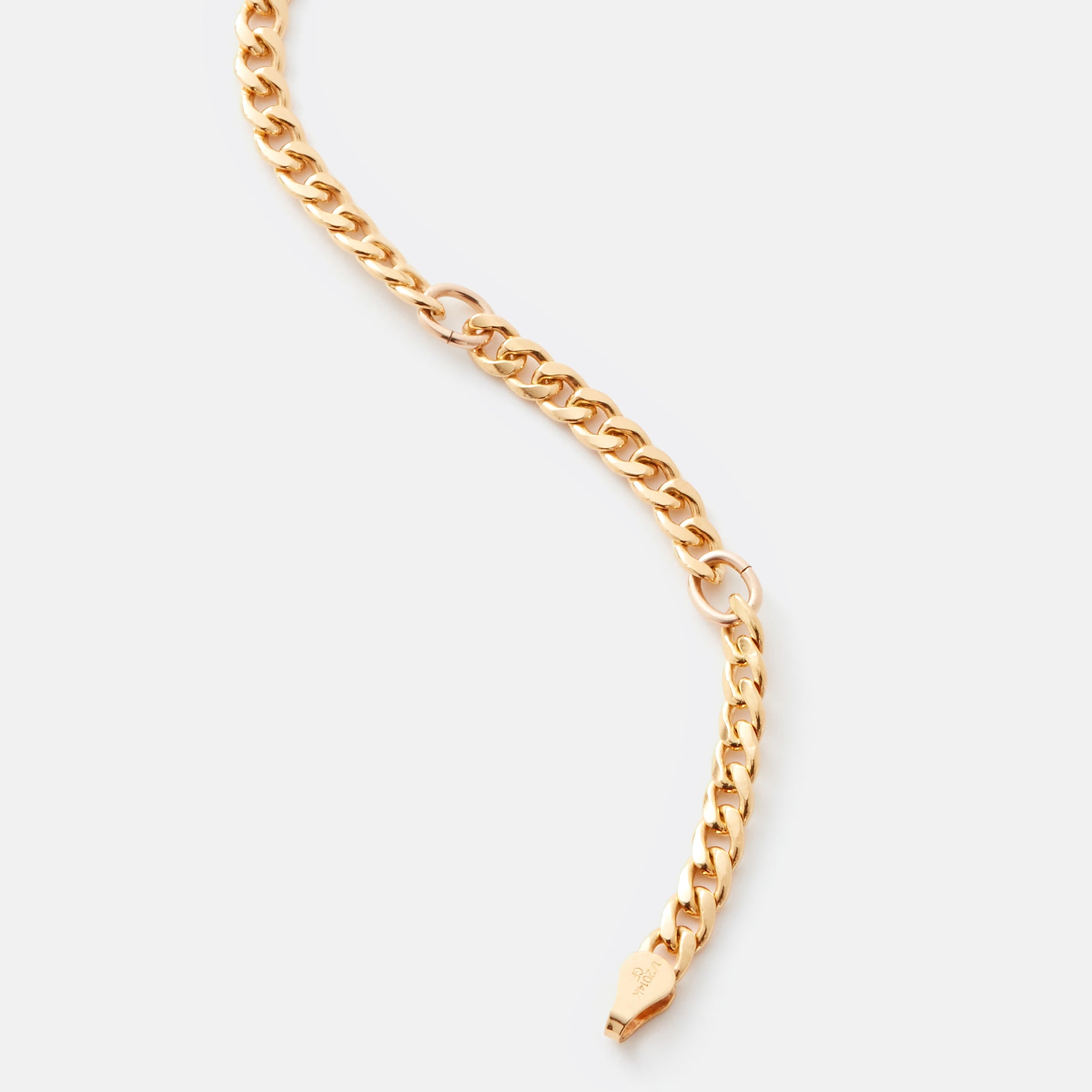 Curb Chain Pearl Pendant Necklace