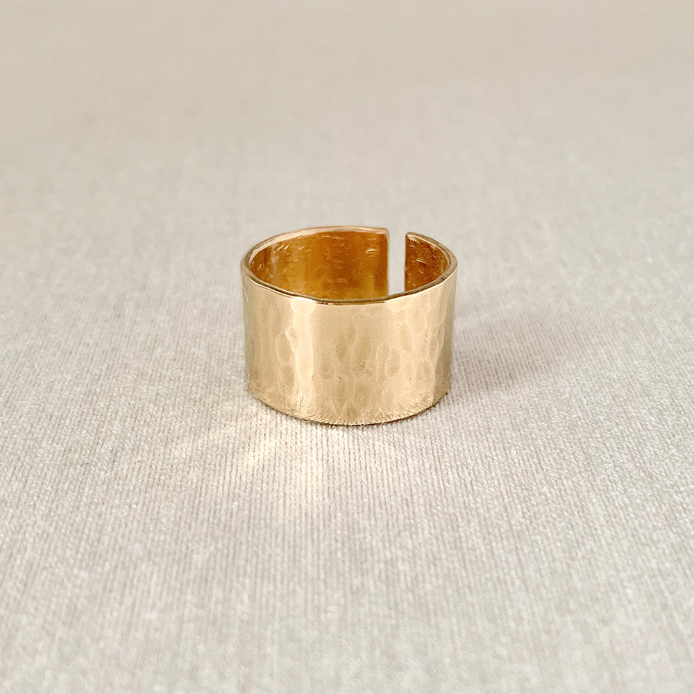 Sustainable Wide Band Ring | Adjustable Wide Ring | Sara Patino Jewelry