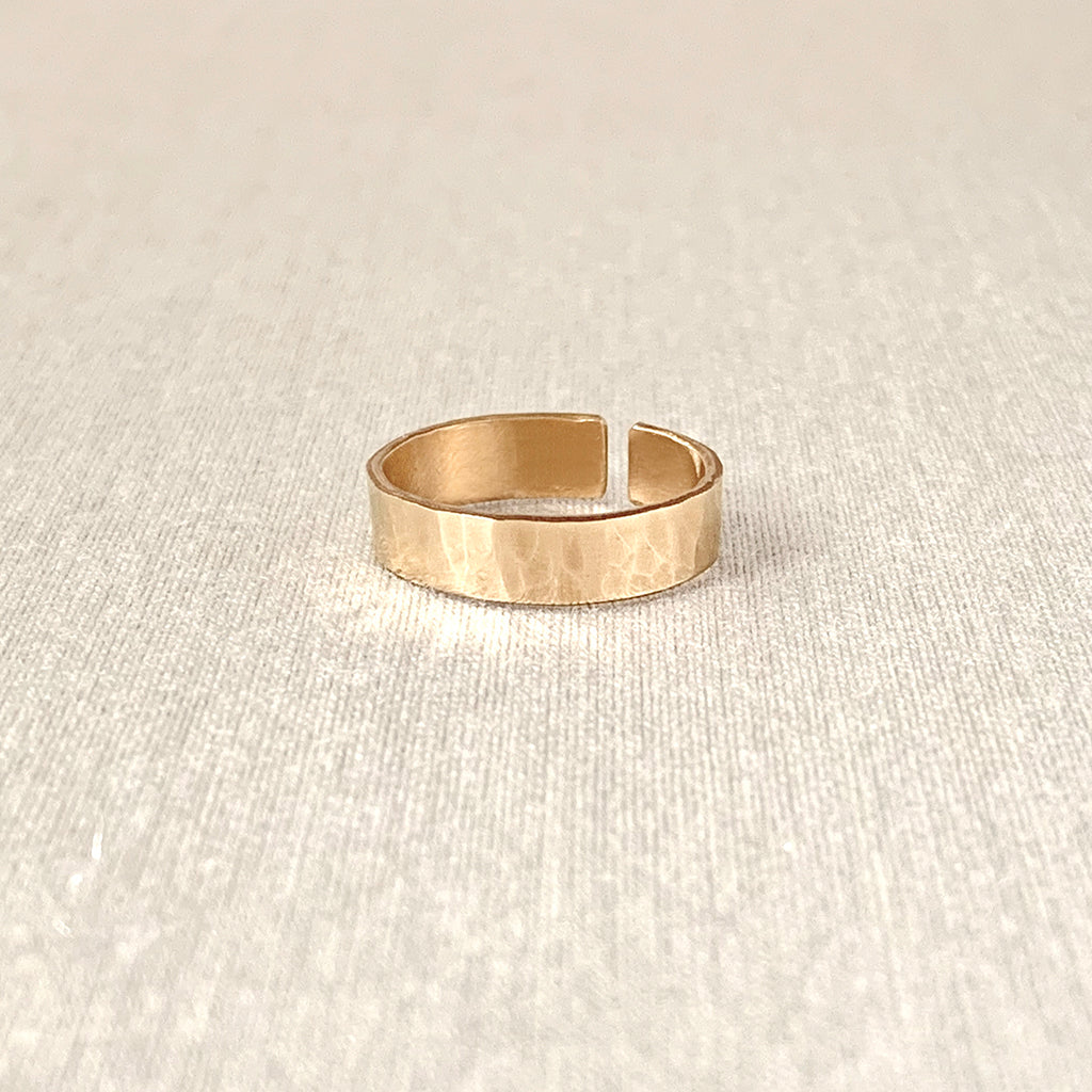 recycled gold wide ring adjustable