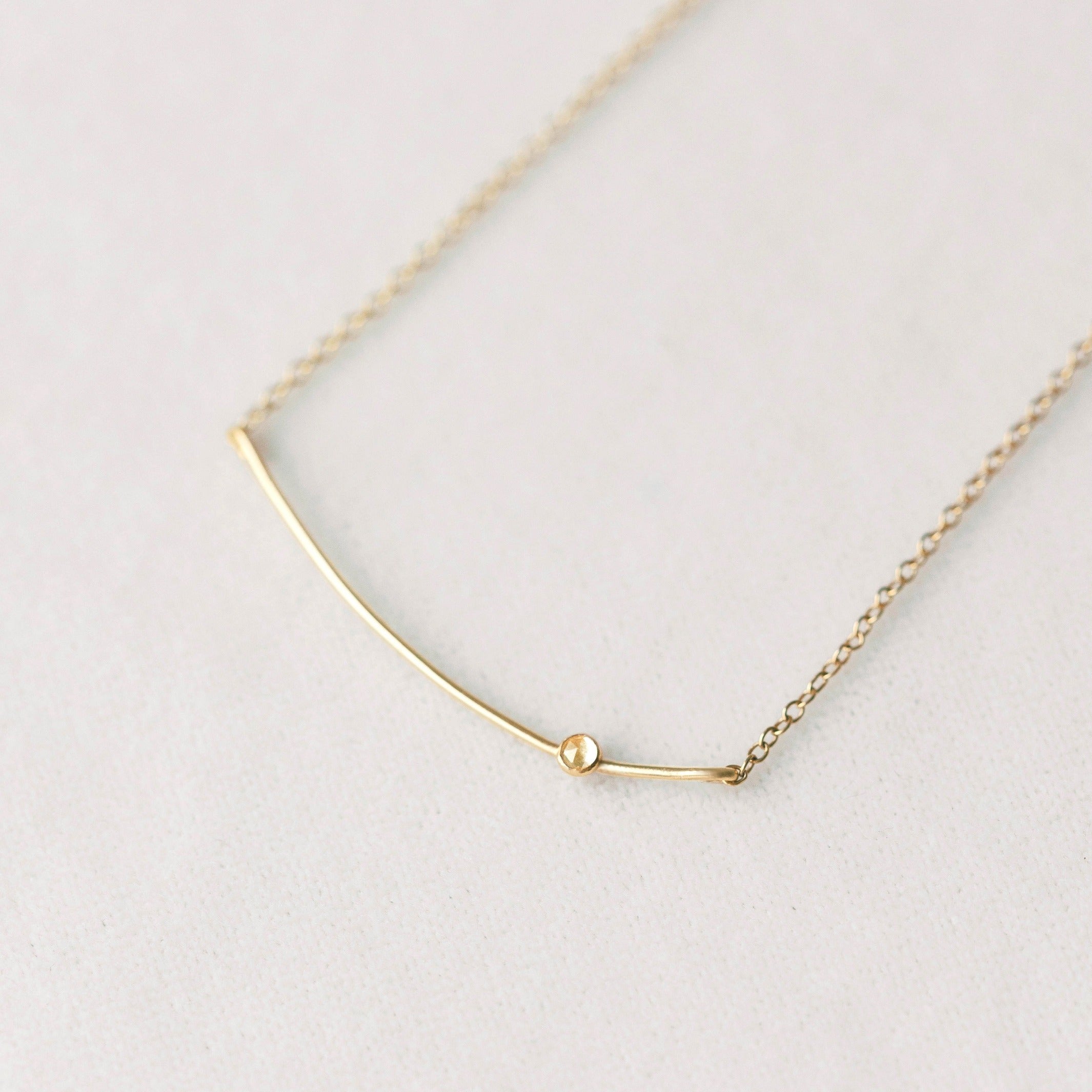 Gold necklace simple modern